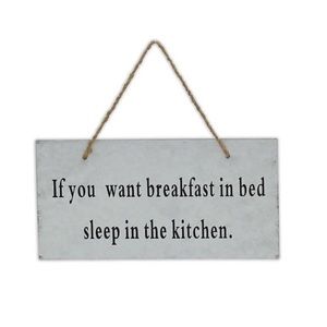 Farmhouse Wall Sign with Rope Handle Home Decor